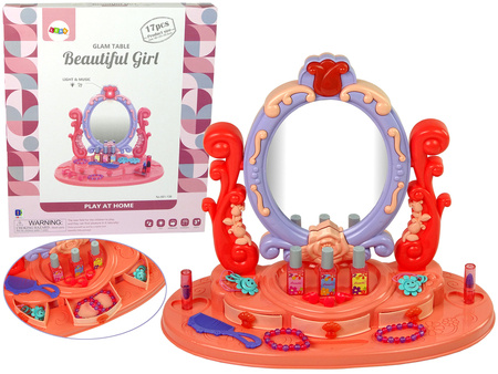 Toaletka Do Makijażu Z Lustrem Światła Dźwięk Róża