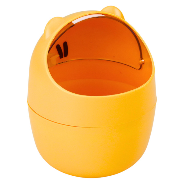 Mini Kosz Miś Na Biurko Stolik Pomarańczowy 1L 16cm 