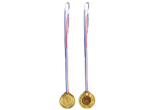 Złoty Medal Pierwsze Miejsce Nagroda Trofeum Cynkowy 6,5cm 