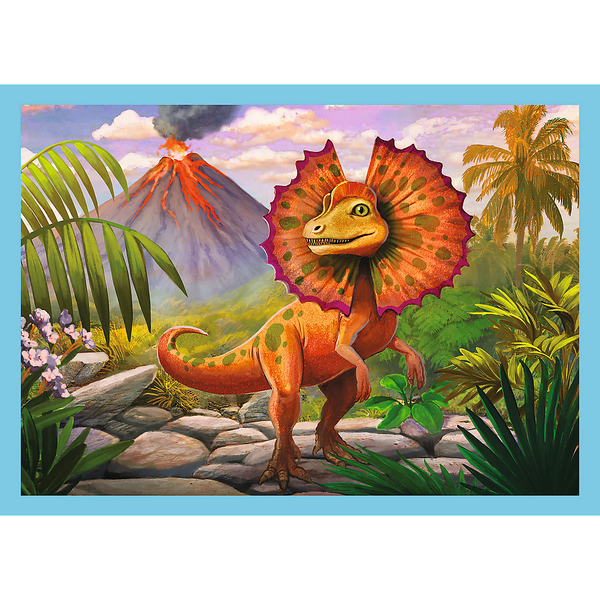 Puzzle - 4w1 (12, 15, 20, 24)  - Wyjątkowe dinozaury - Trefl 34609