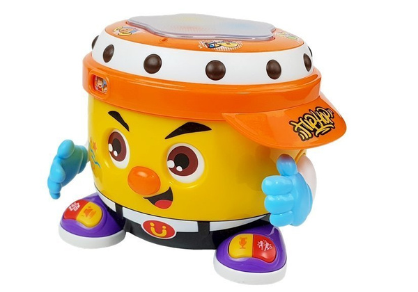 Bębenek Interaktywny na Baterie Świeci i Gra