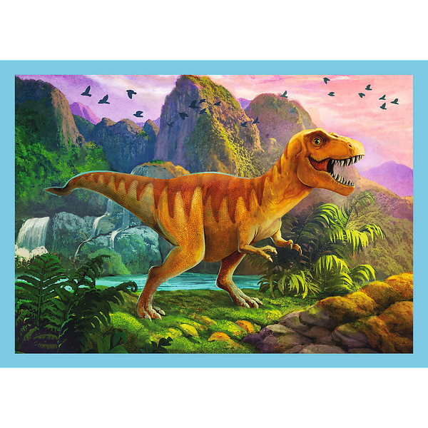 Puzzle - 4w1 (12, 15, 20, 24)  - Wyjątkowe dinozaury - Trefl 34609