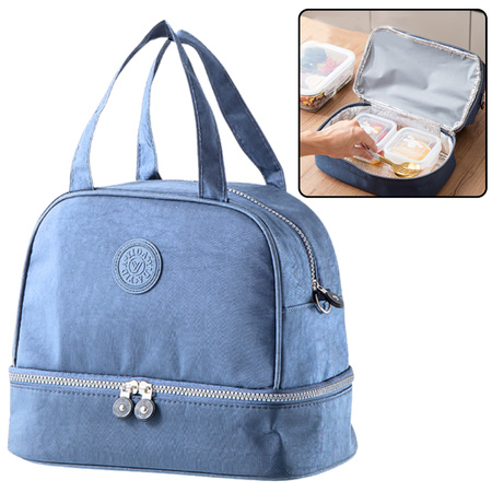 Torba Termiczna Izolacyjna Śniadaniowa Pas z Regulacją Niebieska 27cm