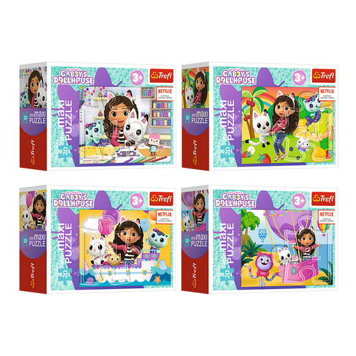 Puzzle - 20 miniMaxi - Kolorowy dzień Gabi - Koci Domek Gabi - Trefl 56041
