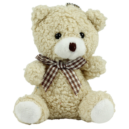 Miś Pluszowy Brelok Zawieszka Ozdoba Beżowy 8cm
