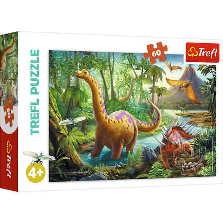 Puzzle - 60 - Wędrówka dinozaurów - Trefl 17319