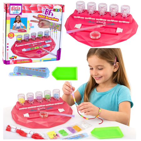 Zestaw Kreatywny do Robienia Bransoletek DIY Diamenciki Wyklejanie