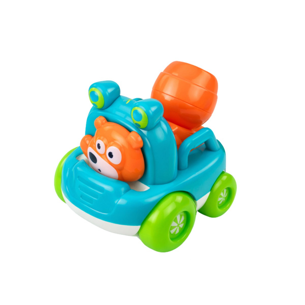 Zestaw Pojazdy Budowlane Ze Zwierzętami Dla Malucha Kolorowe 3 szt.