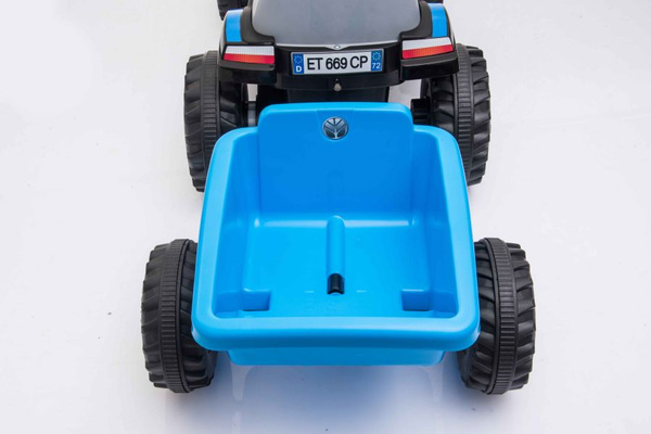 Traktor Na Akumulator z Przyczepą A009 Niebieski 