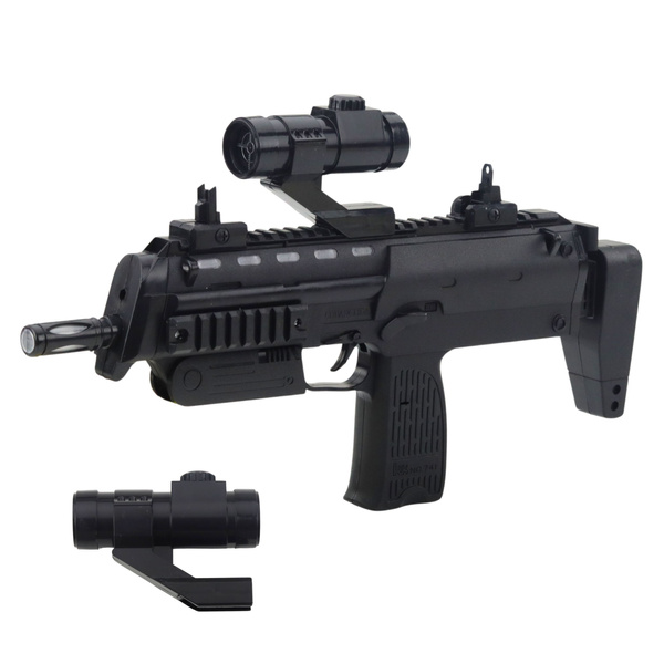Karabin Zabawkowy Broń Światła Dźwięki Celownik Czarny 41cm 