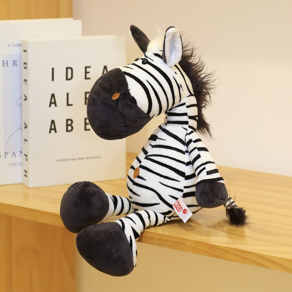 Pluszowa Maskotka Przytulanka Zebra Biało Czarna 25cm 