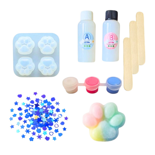 Zestaw Kreatywny DIY Do Tworzenia Gniotków Gniotek Kocia Łapka 44 el.