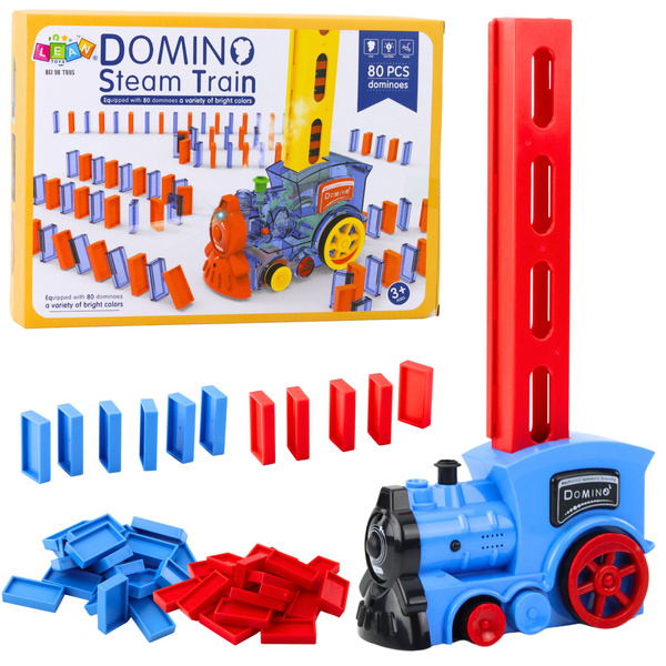 Elektryczna Lokomotywa Na Baterie Klocki Domino Para Wodna 80el