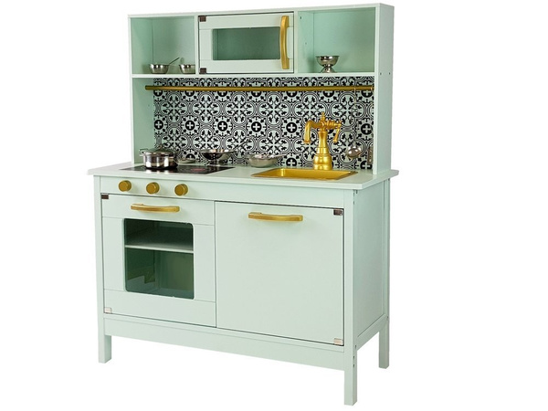 Kuchnia Drewniana Emma Miętowa Nierdzewne Akcesoria Kuchenne 