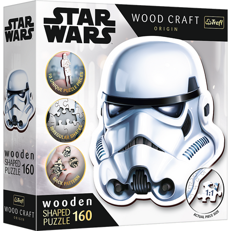 Puzzle drewniane - 160 - Gwiezdne wojny - STAR WARS - Hełm Szturmowca - Trefl 20188