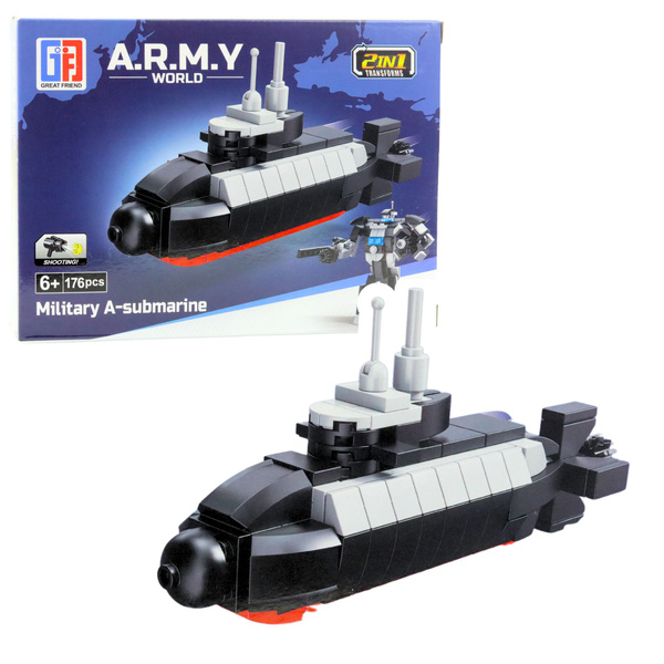 Klocki Konstrukcyjne Armia Wojsko Militarne Środki Transportu Robot 2w1 