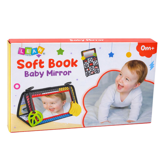 Mata Edukacyjna Sensoryczna Kontrastowa Z Lusterkiem Dla Niemowląt