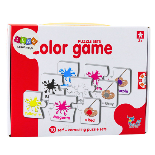 Puzzle Edukacyjne Kolory Po Angielsku 10 Połączeń 