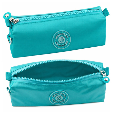 Piórnik Szkolny Organizer Jednokomorowy Zielony 21,5cm