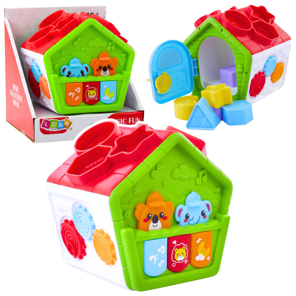Interaktywny Domek Edukacyjny Sorter Dla Malucha Zielony  