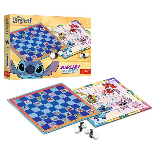Gra planszowa Warcaby i Młynek Lilo & Stitch Trefl 02799