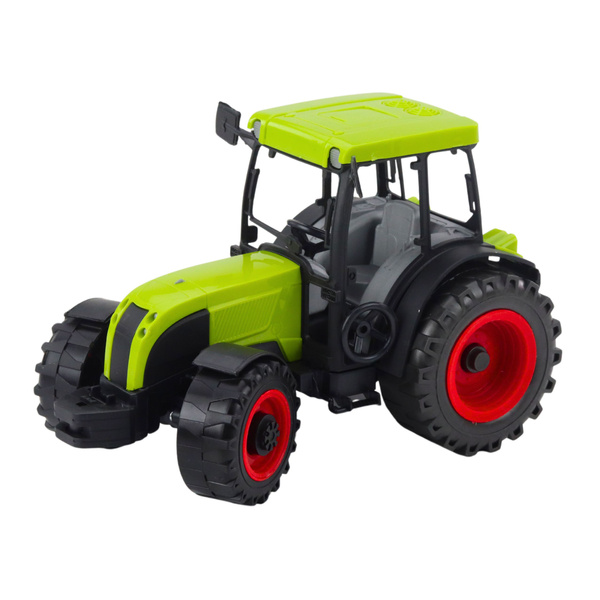 Traktor Rolniczy Farmerski Z Przyczepą Do Drewna Kłody Zielony 47cm 