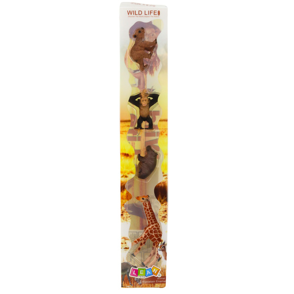 Zestaw Mini Figurki Dzikie Zwierzęta Szympans Żyrafa 6-9cm 4szt