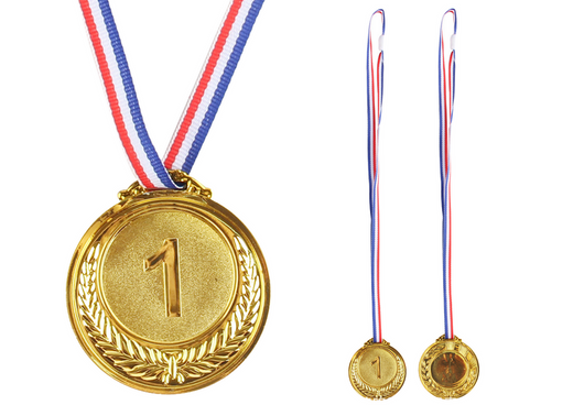 Złoty Medal Pierwsze Miejsce Nagroda Trofeum Cynkowy 6,5cm 