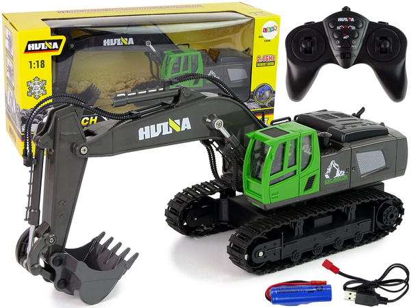 Koparka Gąsienicowa Pilot R/C Zdalnie Sterowana Metalowe Elementy 