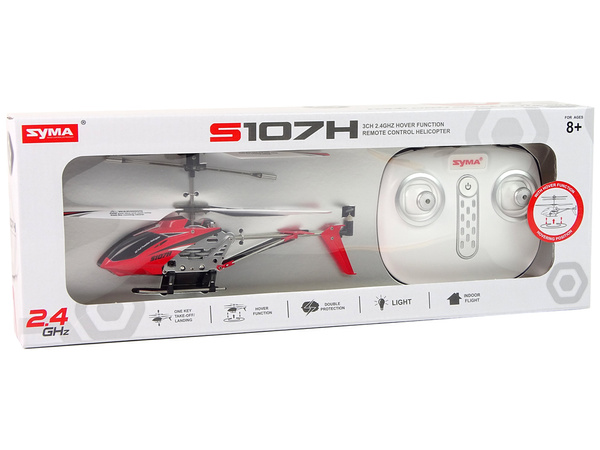 Helikopter SYMA S107H Zdalnie Sterowany 2,4G Czerwony 
