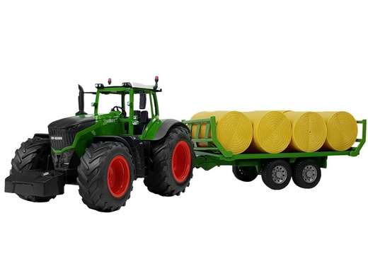  Duży Traktor z Przyczepką  80 cm Bale Siana Zdalnie Sterowany 2.4G 