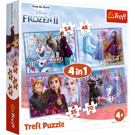 Puzzle - 4w1 - Podróż w nieznane / Disney Frozen Trefl 34323