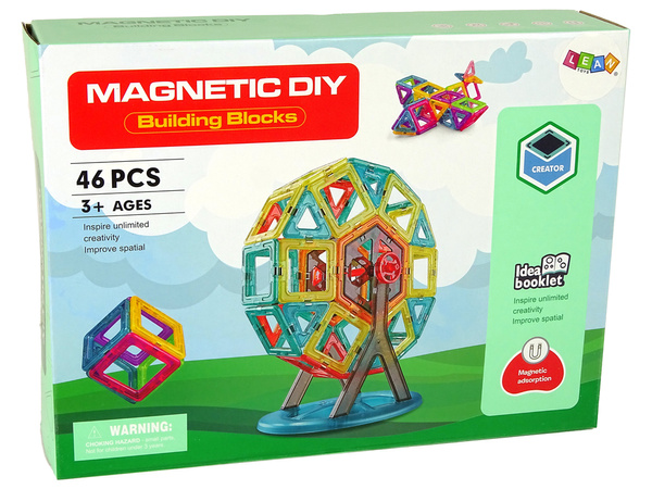 Magnetyczne DIY Klocki Diabelski Młyn 46 Elementów 