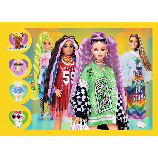 Puzzle - 4w1 - Wesoły świat Barbie / Mattel, Barbie 34626