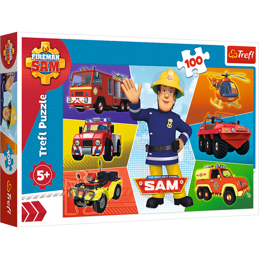 Puzzle - 100 - Pojazdy Strażaka Sama - Trefl 16354