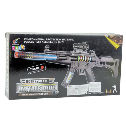 Karabin Zabawkowy Dla Dzieci Świetlno Dźwiękowy 73cm 