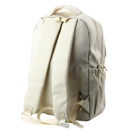 Plecak Miejski Szkolny Kapibara Brelok Przypinki Beżowy Kremowy 25L 42cm