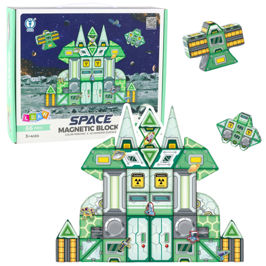 Klocki Magnetyczne Kosmos Stacja Kosmiczna 4D 66el 