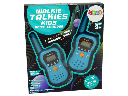 Zestaw Walkie Talkies Krótkofalówki Dla Dzieci Niebieskie 2 Szt. 