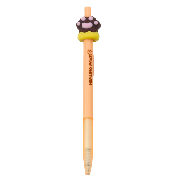 Długopis Żelowy Kocia Łapka Brązowa Niebieski Tusz 15cm 0.5mm 