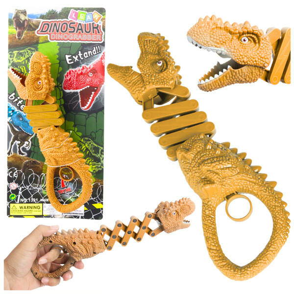 Gryzący Dinozaur Chwytak Pistolet Brązowy