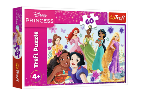 Puzzle - 60 - Księżniczki w akcji - Disney Princess - Trefl 17409