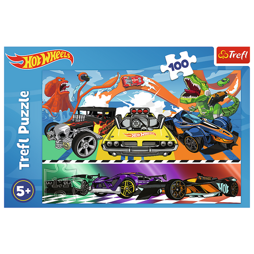 Puzzle - 100 - Pędzące samochody - Hot Wheels Trefl 16466