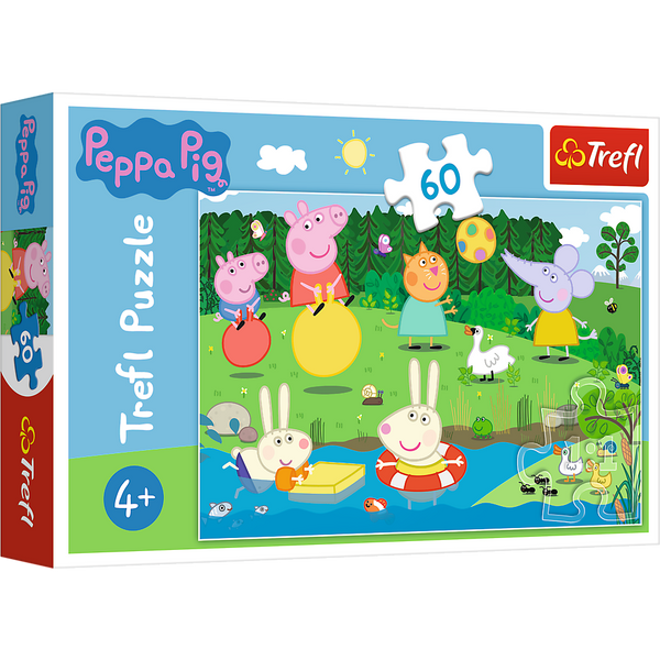 Puzzle - 60 - Wakacyjna zabawa - Świnka Peppa - Trefl 17326