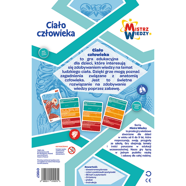 Gra dla dzieci Ciało człowieka Mistrz Wiedzy Trefl 01957