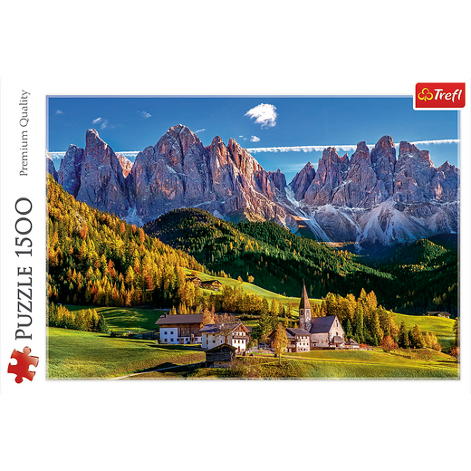 Puzzle - 1500 - Dolina Val di Funes, Dolomity, Włochy Trefl 26163