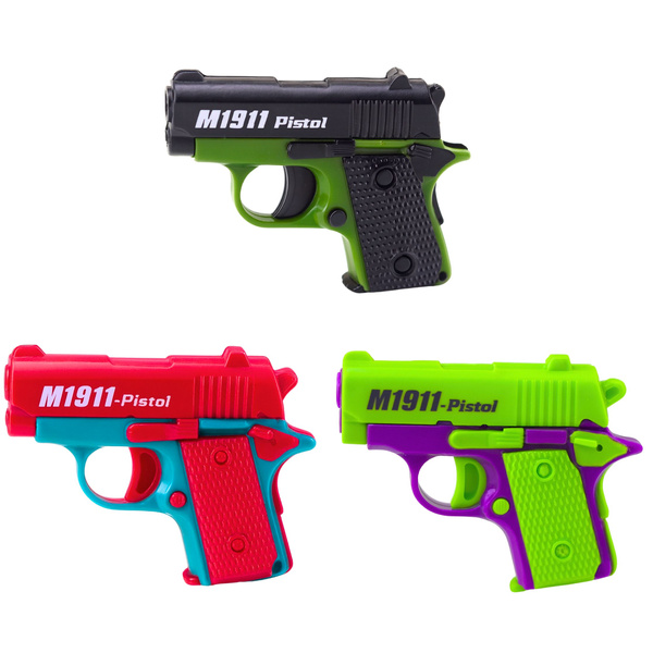 Mini Pistolet Zabawkowy Dla Dzieci 8 Nabojów Magazynek 12,5 x 8,5 cm Mix