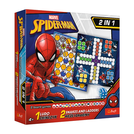 Gra 2w1 Chińczyk / Węże i drabiny - Spider-Man Trefl 02419