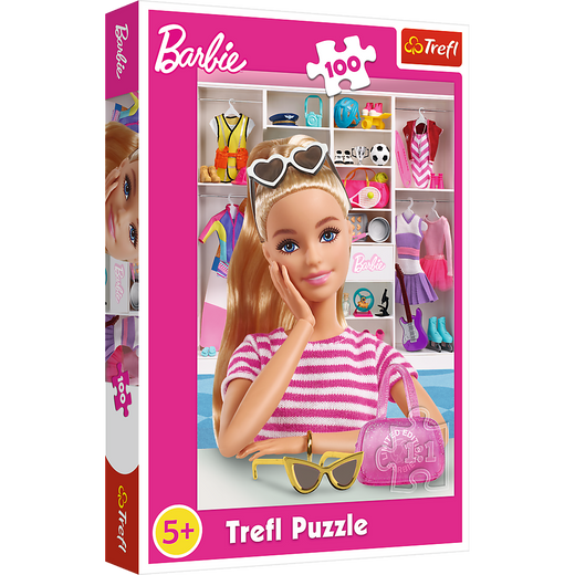 Puzzle - 100 - Poznaj Barbie - Mattel, BarbieTrefl 16458