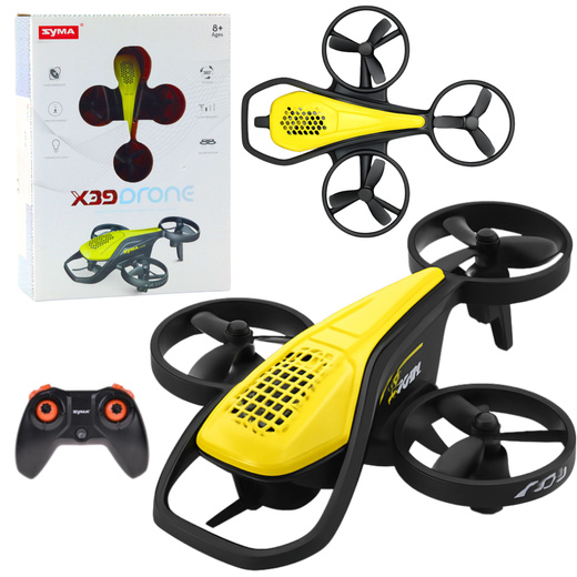 Mini Dron Zdalnie Sterowany RC Syma X36 Czteroosiowy Akrobacje Żółty